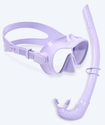 Watery Combo snorkkelisetti lapsille - Cliff - Violetti