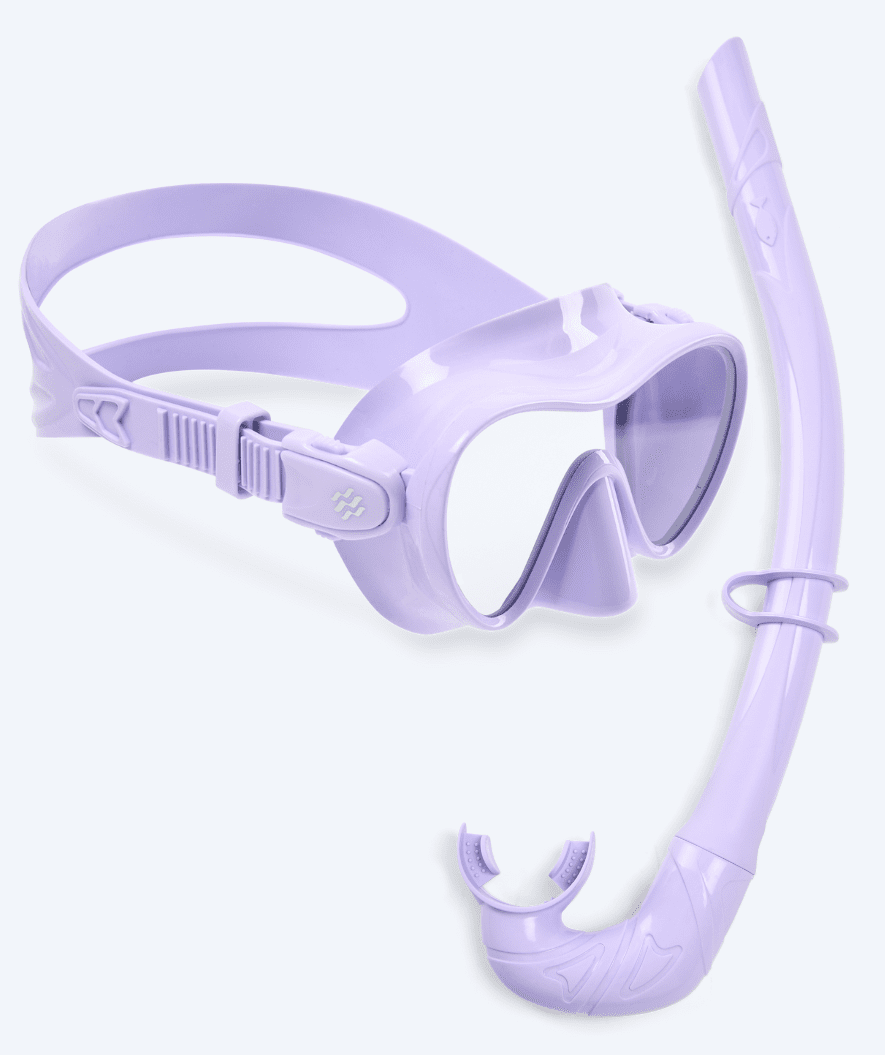 Watery Combo snorkkelisetti lapsille - Cliff - Violetti