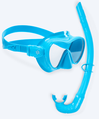 Watery Combo snorkkelisetti lapsille - Cliff - Vaaleansininen