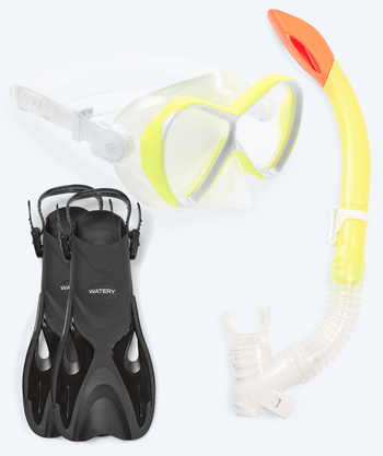 Watery snorkkelisetti lapsille - Fisher/Triton - Keltainen