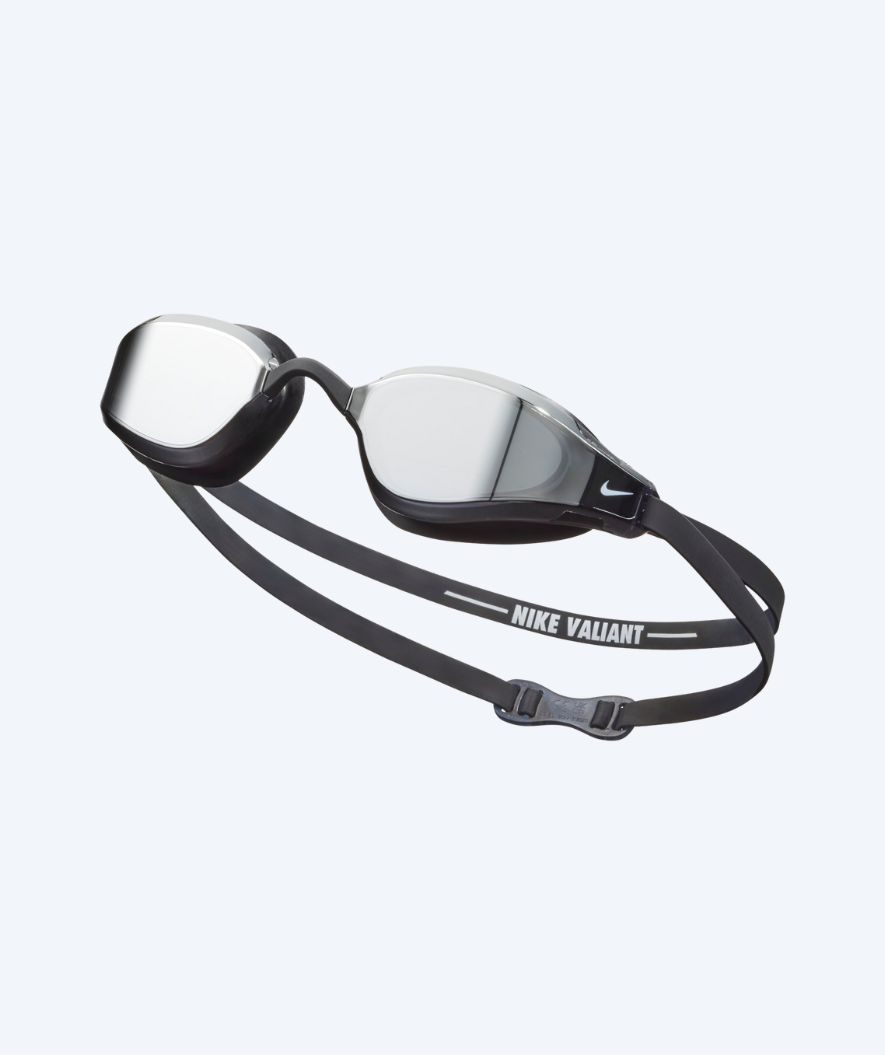 Nike Elite-uimalasit - Valiant Mirror - Musta/hopea
