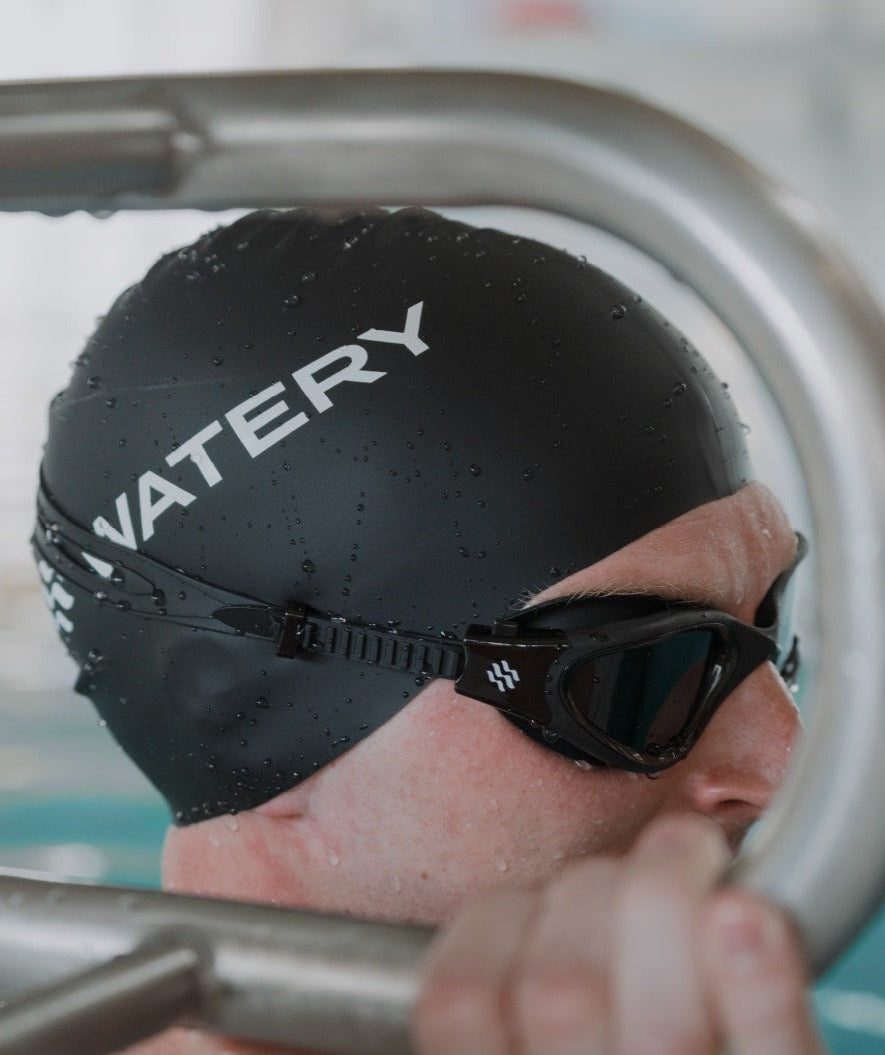 Watery uimalasit kuntoiluun - Raven Active - Musta/punainen 1.0