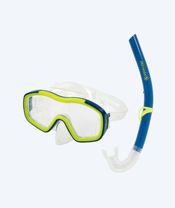 Aqualung Combo snorkkelisetti lapsille (8-18) - Raccon Combo - Sininen/vihreä