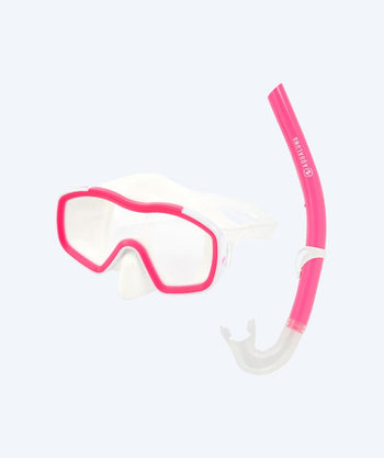Aqualung Combo snorkkelisetti lapsille (8-18) - Raccon Combo - Läpinäkyvä/vaaleanpunainen