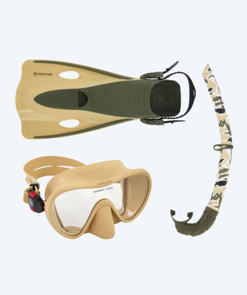 Aqualung snorkkelisetti aikuisille - Nabul - Sand/vihreä