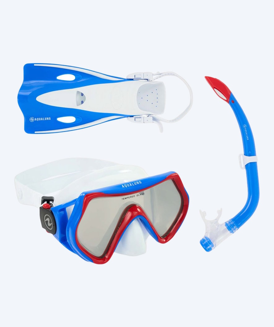 Aqualung snorkkelisetti lapsille - Hero - Valkoinen/sininen
