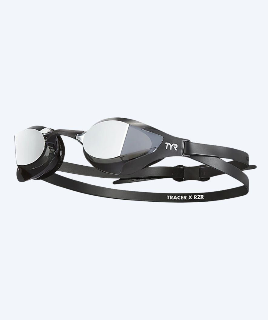 TYR uimalasit - Tracer-X Racing RZR Mirrored - Musta/hopea