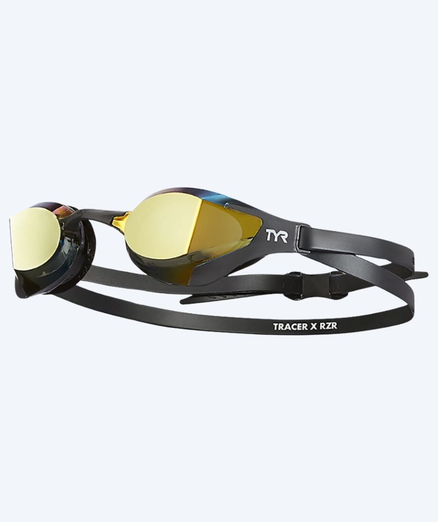TYR uimalasit - Tracer-X Racing RZR Mirrored - Musta/kulta