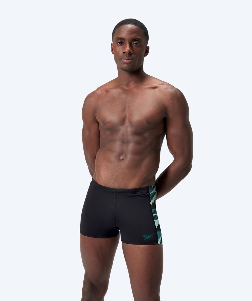 Speedo uimabokserit miehille - Hyperboom Panel - Musta/turkoosi