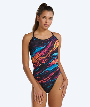 TYR uimapuku naisille - Durafast Elite Crosscutfit - Musta/monivärinen