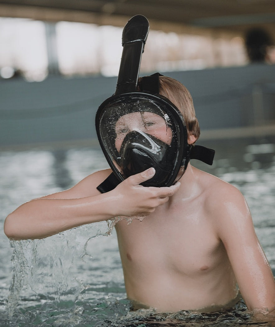 Watery kokokasvosukellusmaski lapsille - Oxygen - Musta