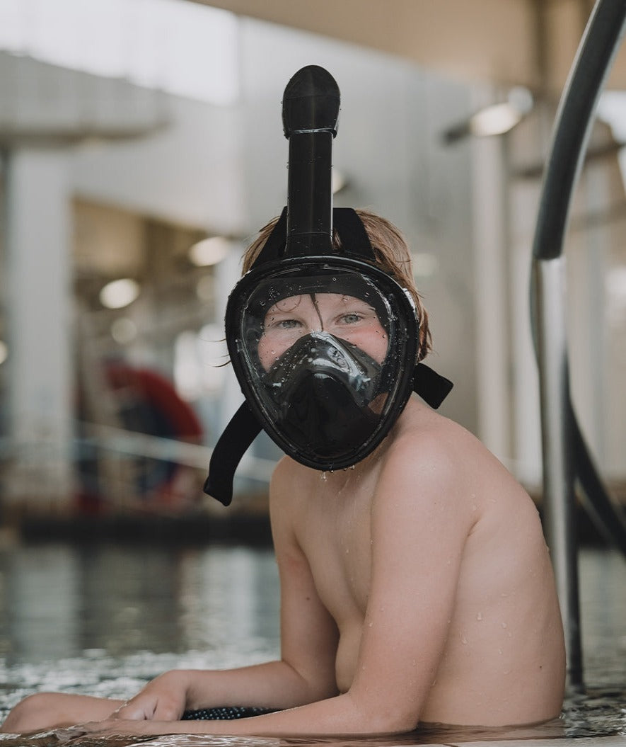 Watery kokokasvosukellusmaski lapsille - Oxygen - Musta