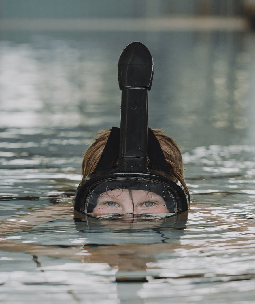 Watery kokokasvosukellusmaski lapsille - Oxygen - Musta