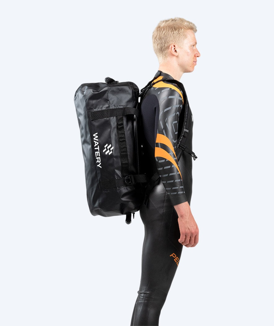 Watery vedenkestävä putkikassi - Swim 50L - Musta