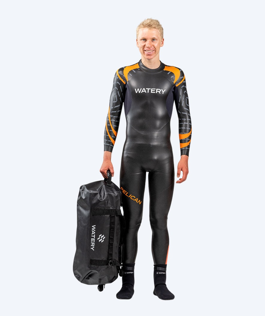 Watery vedenkestävä putkikassi - Swim 50L - Musta