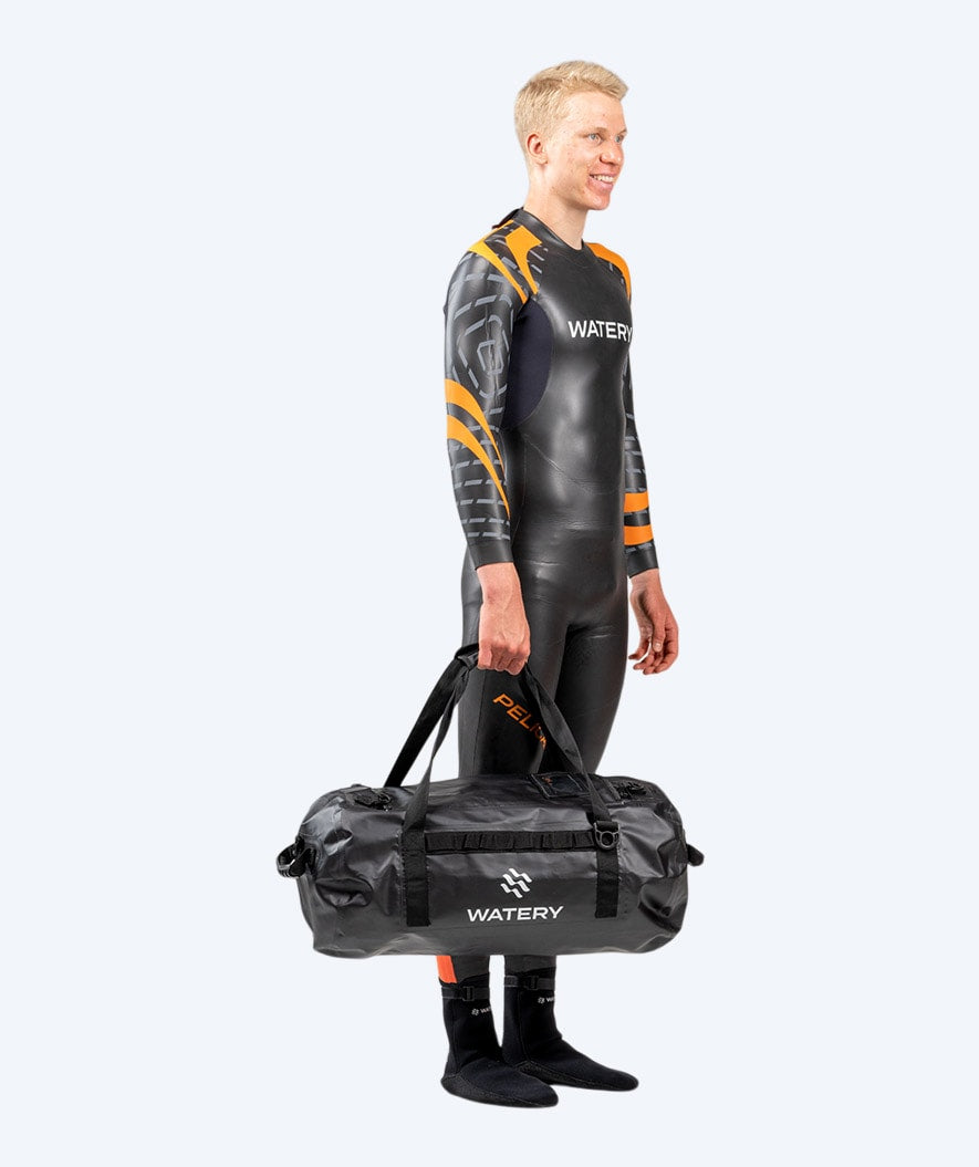 Watery vedenkestävä putkikassi - Swim 50L - Musta
