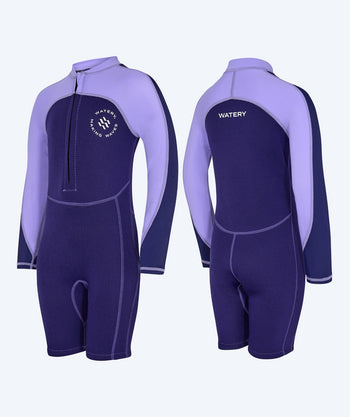 Watery UV-märkäpuvut lapsille - Calypso Pitkähihainen - Violetti