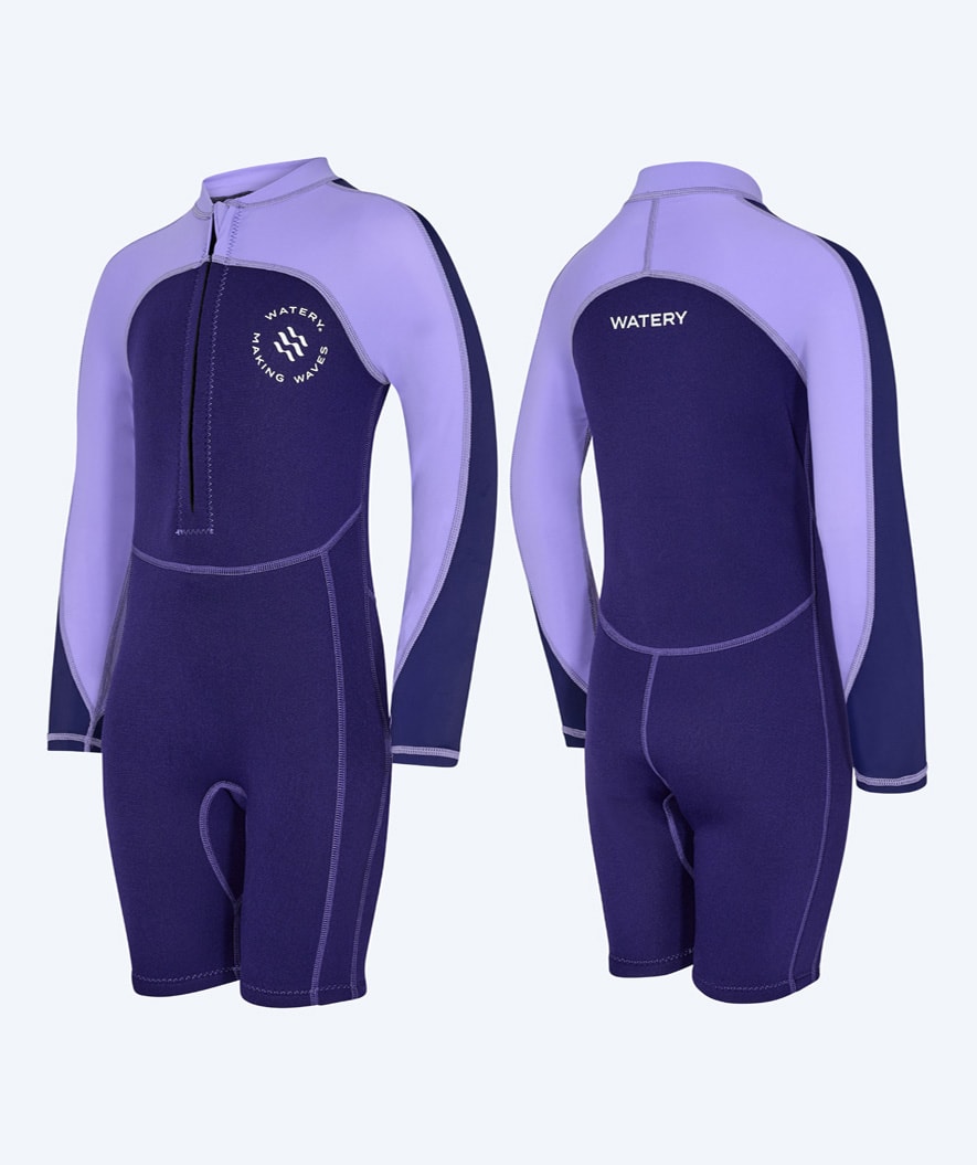Watery UV-märkäpuvut lapsille - Calypso Pitkähihainen - Violetti