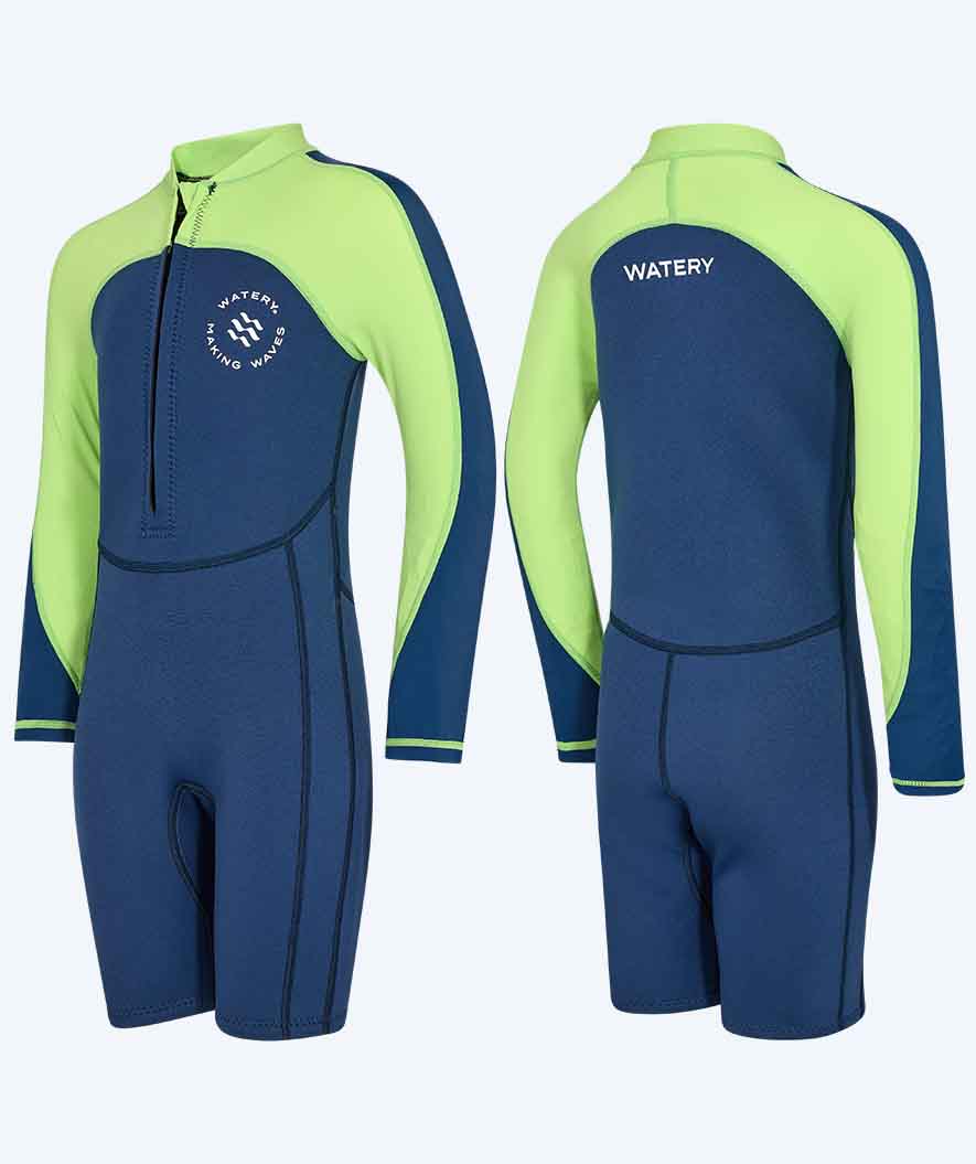 Watery UV-märkäpuvut lapsille - Calypso Pitkähihainen - Atlantic Green