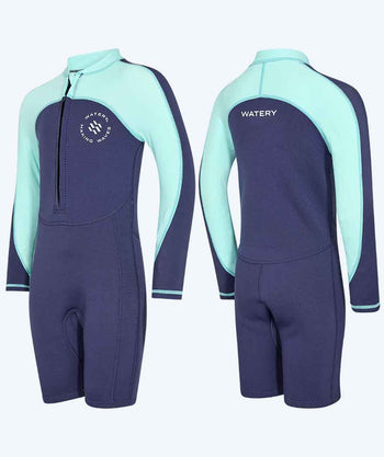 Watery UV-märkäpuvut lapsille - Calypso Pitkähihainen - Atlantic Turquoise