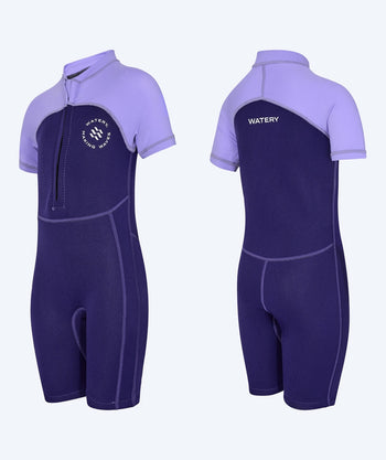 Watery UV-märkäpuvut lapsille - Calypso Shorty - Violetti