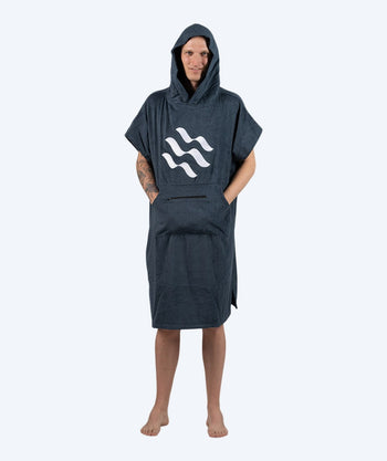 Watery kylpyponcho aikuisille - Puuvilla - Tummansininen