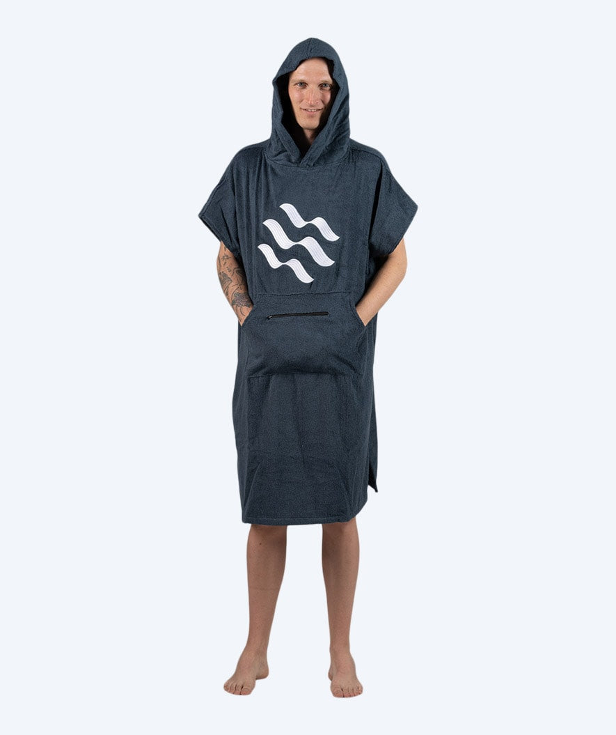 Watery kylpyponcho aikuisille - Puuvilla - Tummansininen