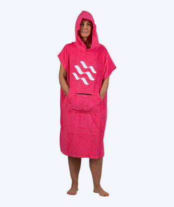 Watery kylpyponcho aikuisille - Puuvilla - Pinkki