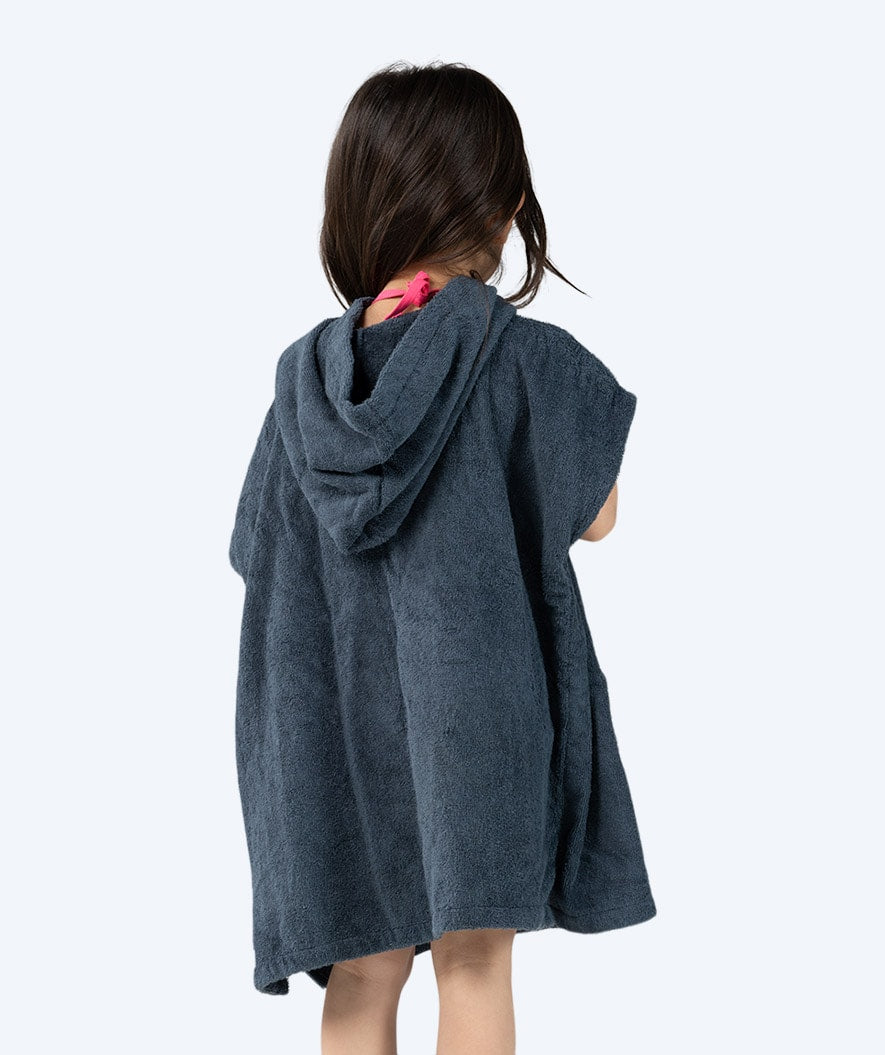 Watery kylpyponcho lapsille (1-6) - Puuvilla - Tummansininen
