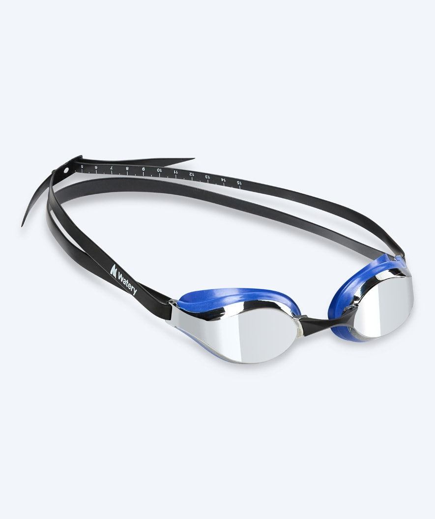 Watery Elite-uimalasit - Poseidon Mirror - Sininen/hopea