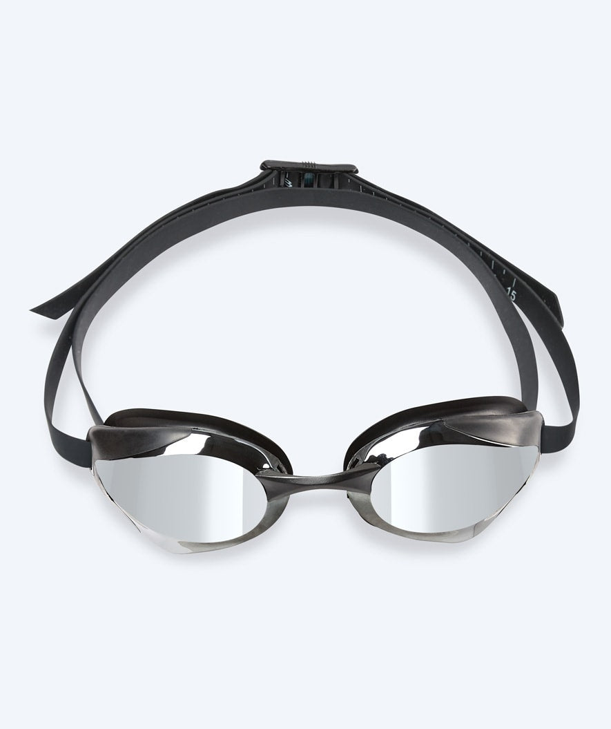 Watery Elite-uimalasit - Poseidon Ultra Mirror - Musta/hopea