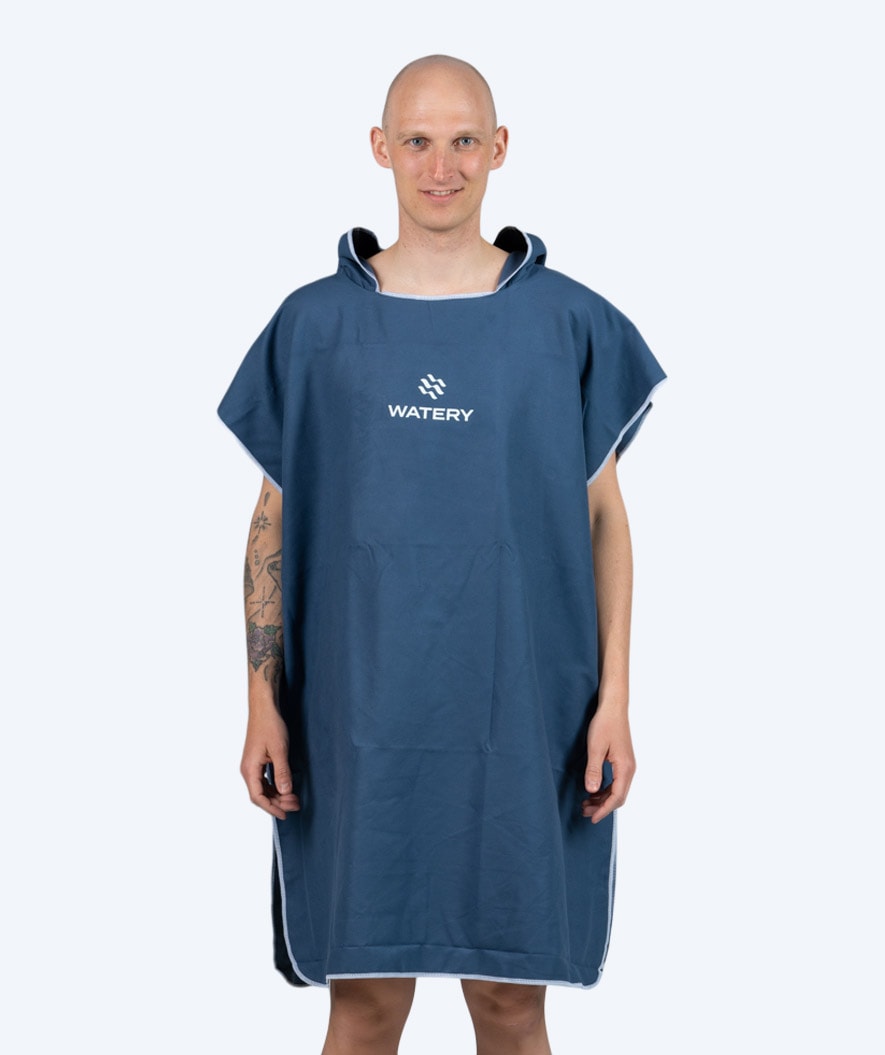 Watery kylpyponcho aikuisille - Mikrokuitu - Tummansininen