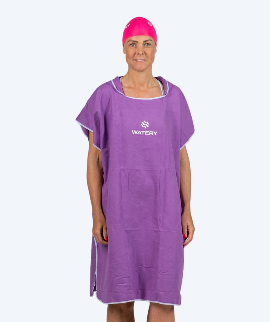 Watery kylpyponcho aikuisille - Mikrokuitu - Violetti