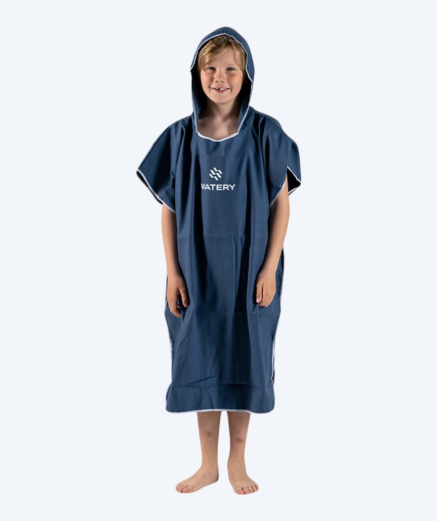 Watery kylpyponcho junioreille (6-15) - Mikrokuitu - Tummansininen