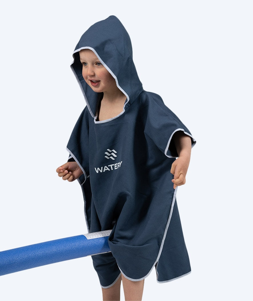 Watery kylpyponcho lapsille (1-6) - Mikrokuitu - Tummansininen