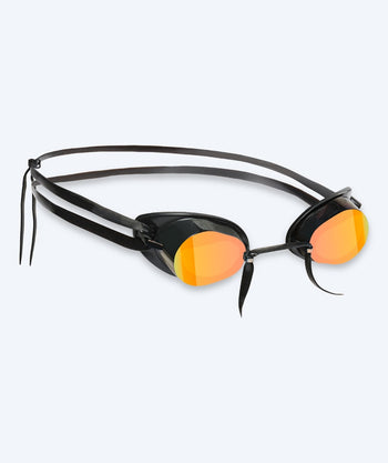Watery uimalasit - Proflex Swedish Mirror - Musta/kulta
