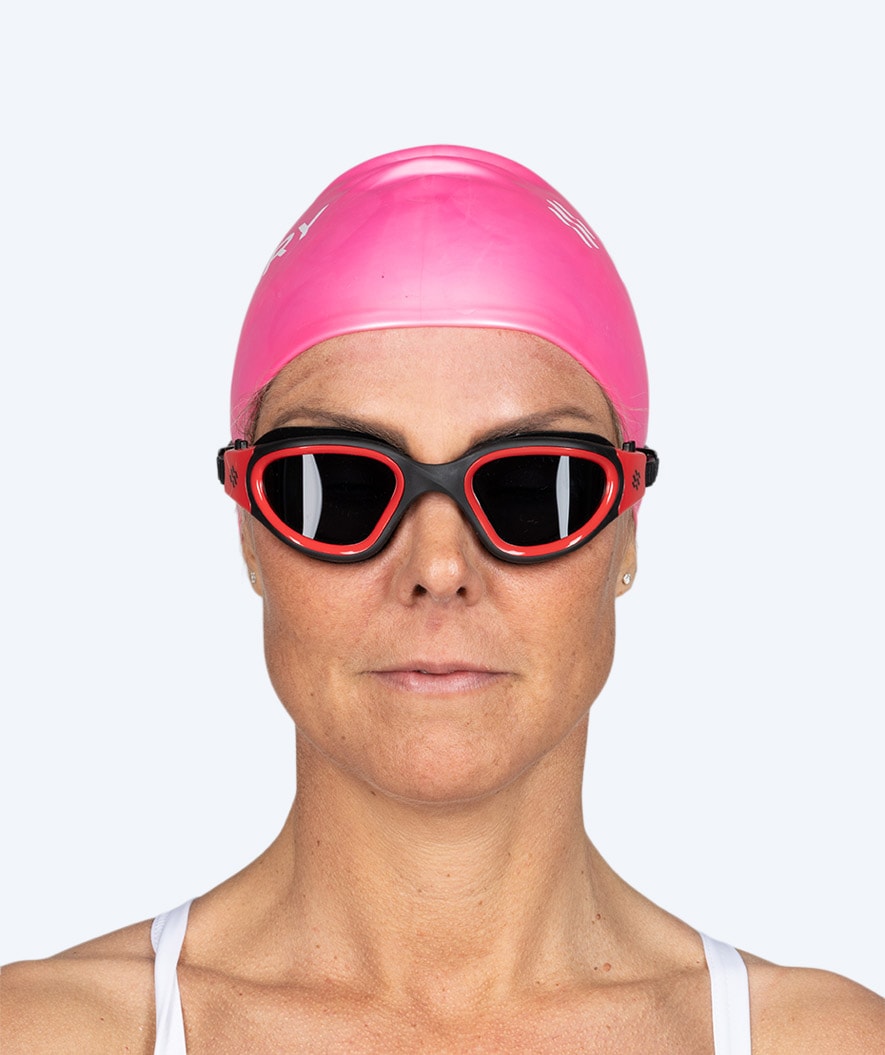 Watery uimalasit kuntoiluun - Raven Active - Musta/punainen 1.0