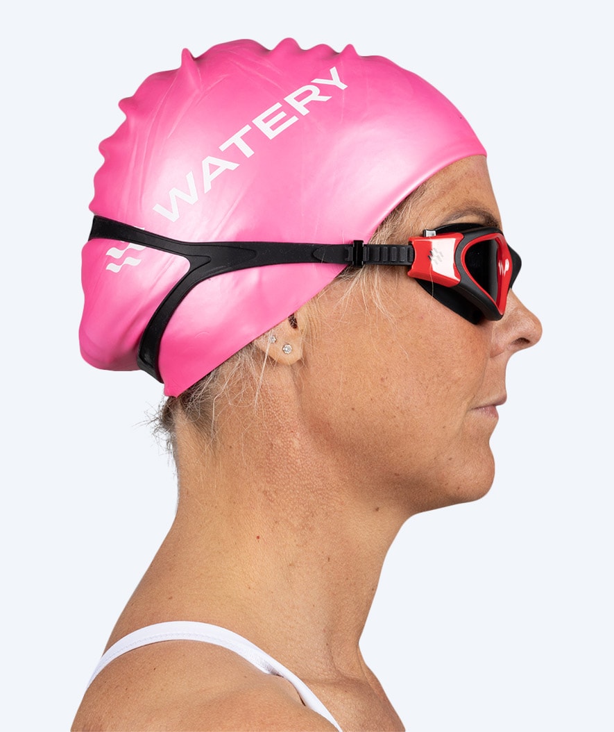 Watery uimalasit kuntoiluun - Raven Active - Musta/punainen 1.0