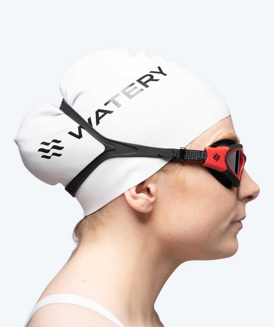 Watery uimalasit kuntoiluun - Raven Active - Musta/punainen 1.0