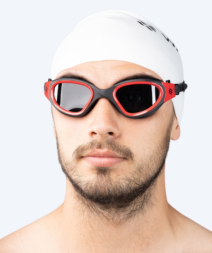 Watery uimalasit kuntoiluun - Raven Active - Musta/punainen 1.0