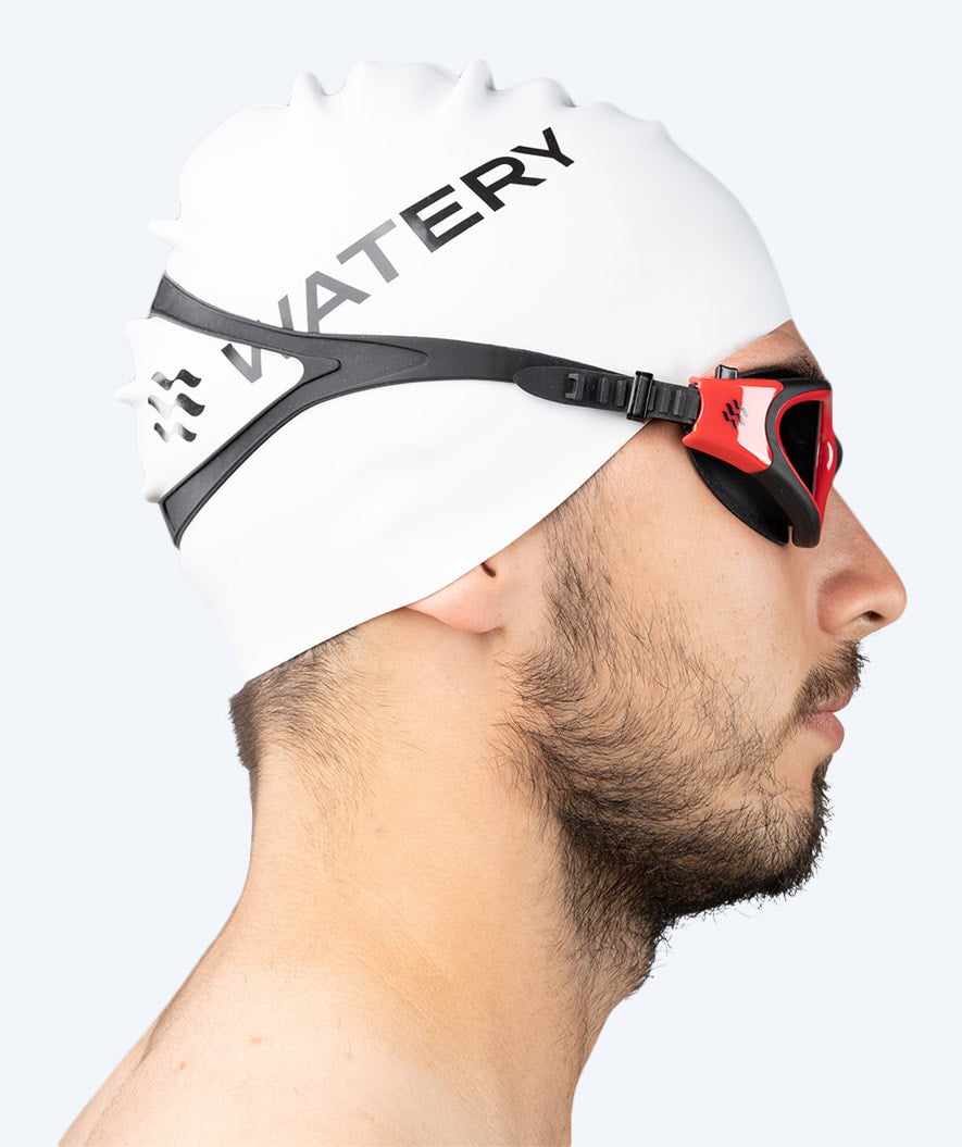 Watery uimalasit kuntoiluun - Raven Active - Musta/punainen 1.0