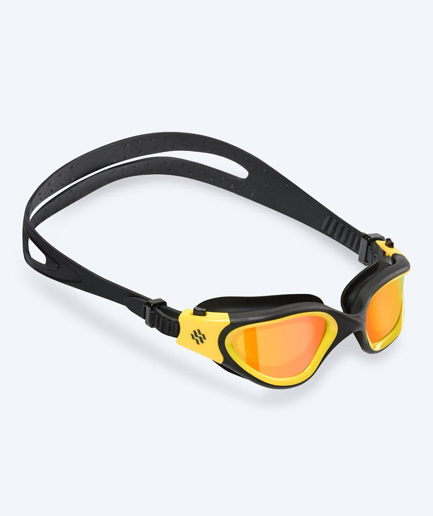 Watery uimalasit kuntoiluun - Raven Mirror - Musta/keltainen