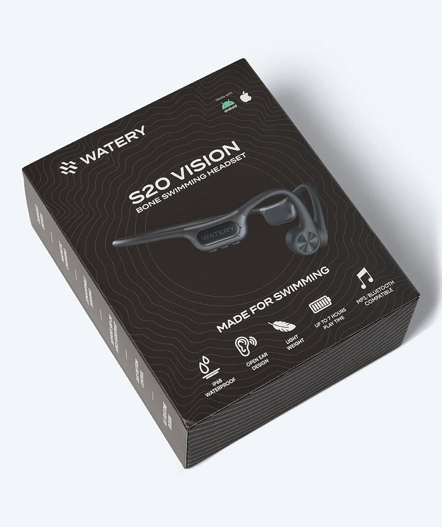 Watery vedenkestävät kuulokkeet - S20 Vision - Musta