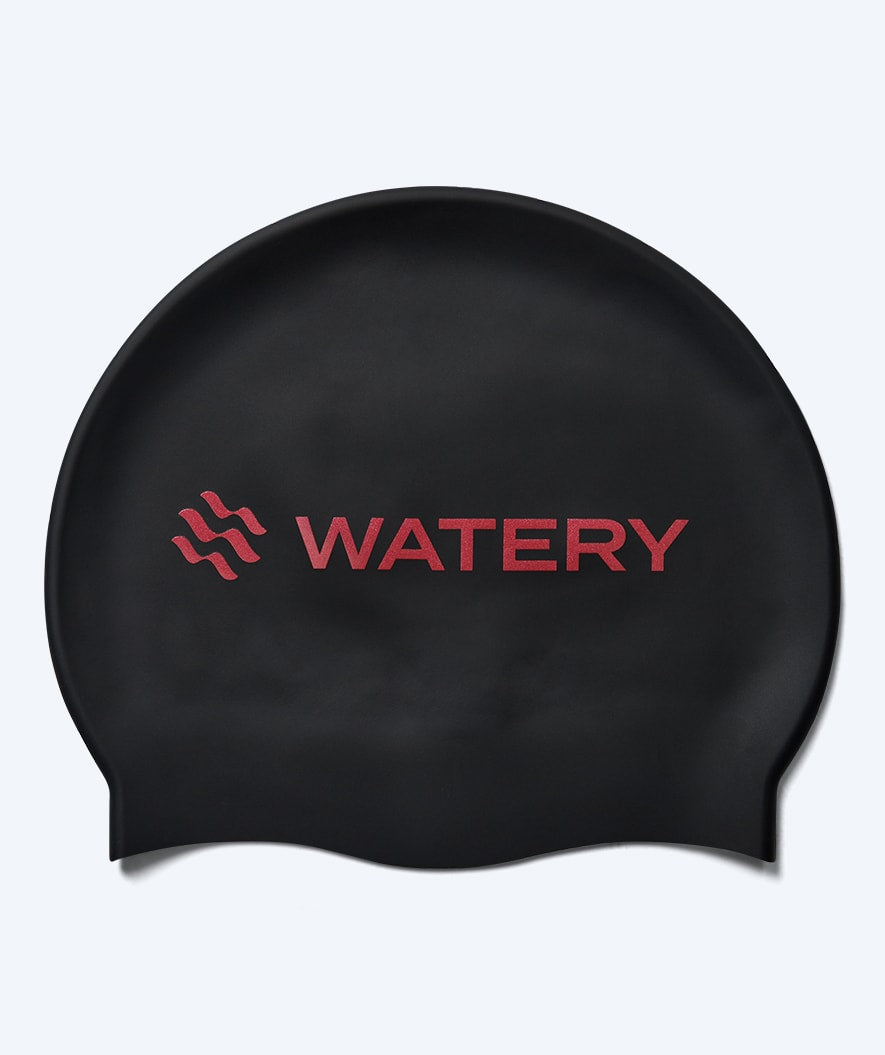 Watery uimalakki - Signature Metallic - Musta/punainen