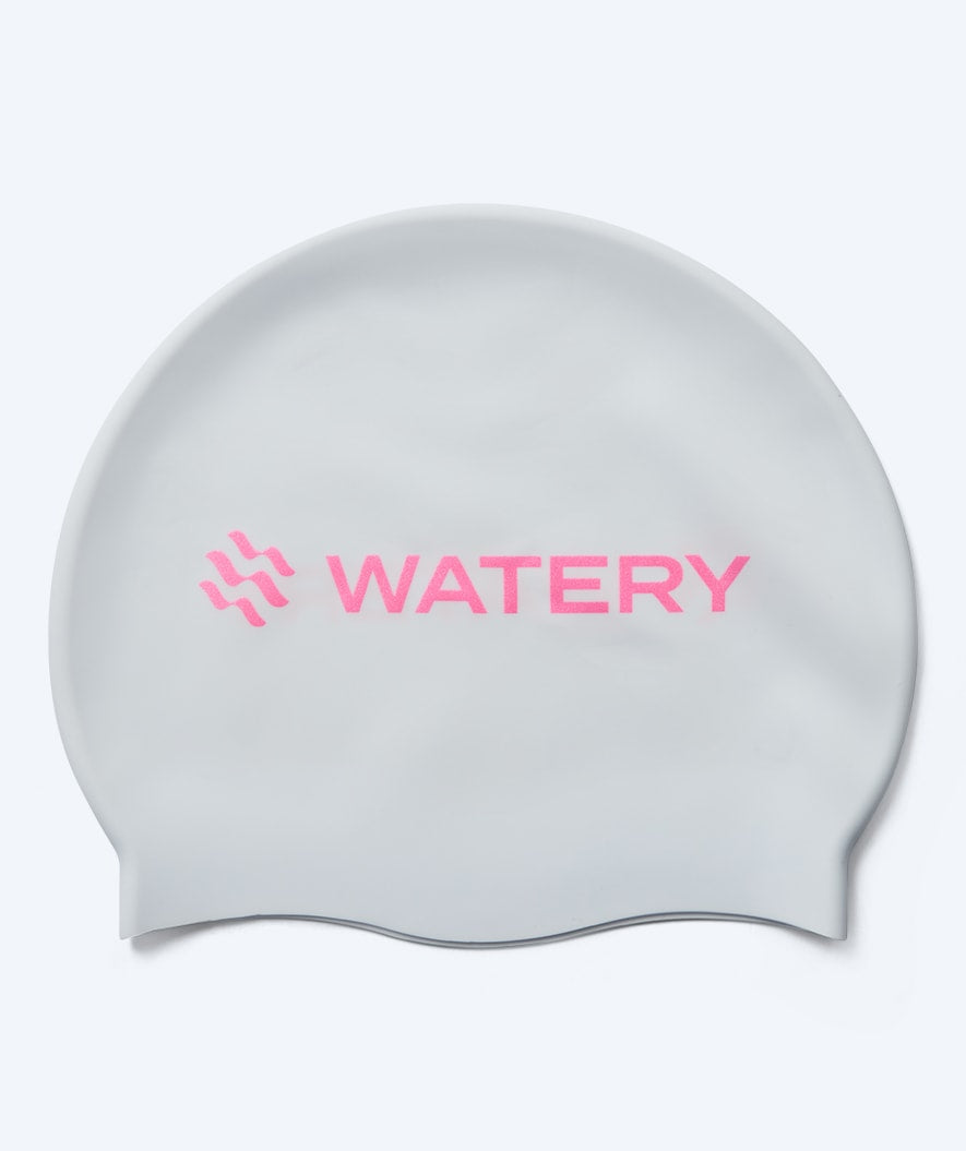Watery uimalakki - Signature Metallic - Valkoinen/pinkki