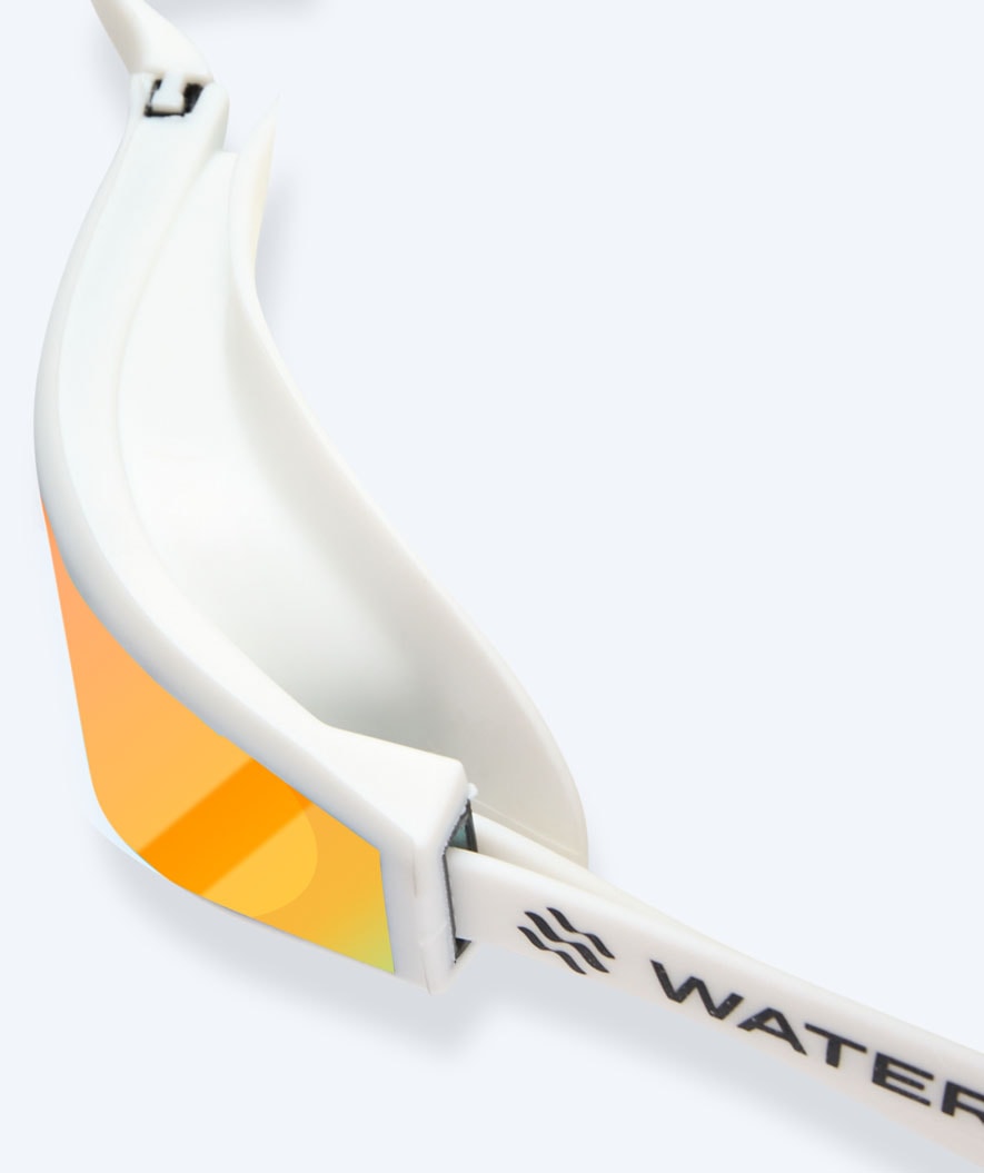 Watery Elite-uimalasit - Storm Racer Mirror - Valkoinen/kulta