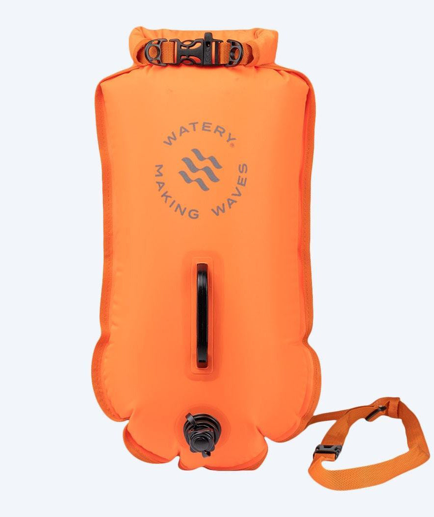 Watery avovesiuintipoiju - Swim Buoy & Dry Bag 28L - Oranssi