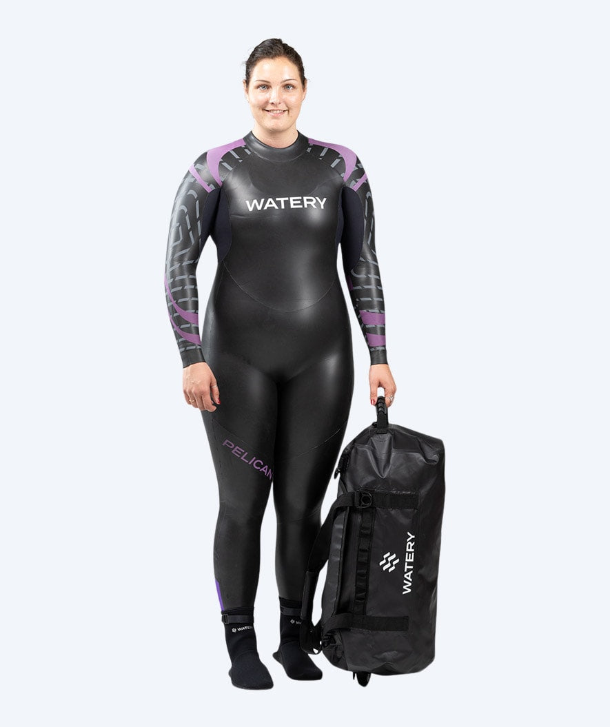 Watery vedenkestävä putkikassi - Swim 50L - Musta