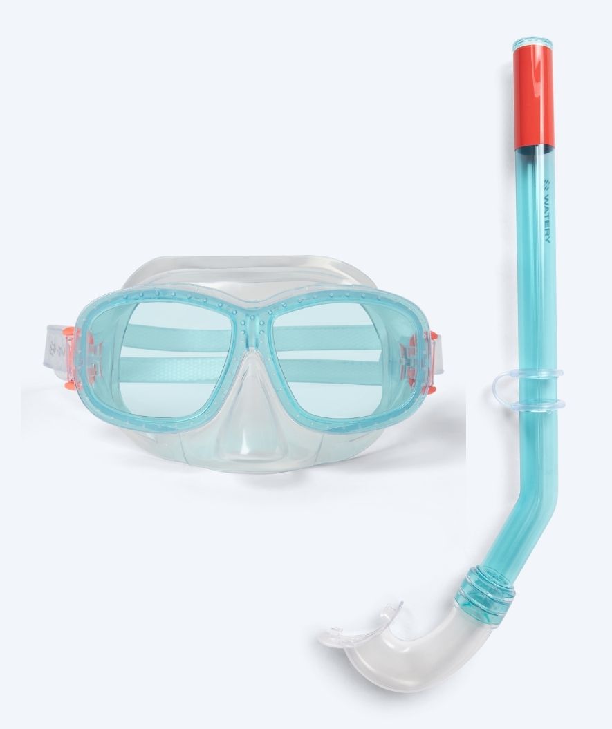 Watery Combo snorkkelisetti lapsille (4-10) - Wyre - Valkoinen/sininen