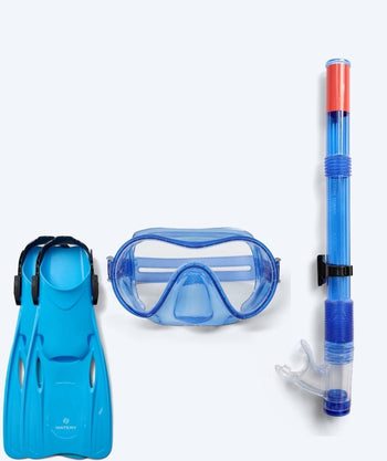 Watery snorkkelisetti junioreille (8-15) - Jubal/Fleetwood - Sininen/sininen